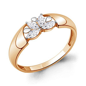 Кольцо Аквамарин - Серебро 925, Фианит (арт. 67307.6)