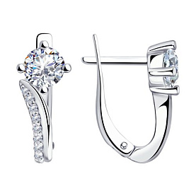 Серьги SOKOLOV - Серебро 925, Фианит (арт. 94020594)