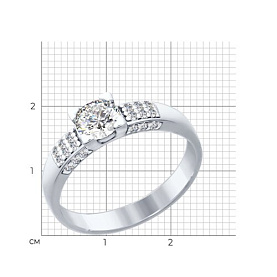 Кольцо SOKOLOV - Серебро 925, Фианит (арт. 94013645)