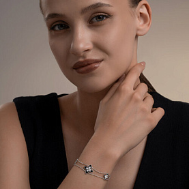 Браслет SOKOLOV - Серебро 925, Фианит, Эмаль (арт. 94051577)