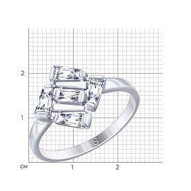 Кольцо SOKOLOV - Серебро 925, Фианит (арт. 94012690)