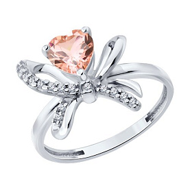 Кольцо SOKOLOV - Серебро 925, Синтетический ситалл , Фианит (арт. 92014945)