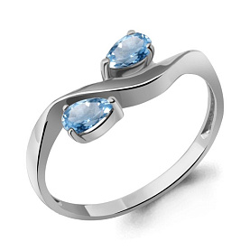 Кольцо Аквамарин - Серебро 925, Топаз (арт. 6983505.5)