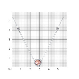 Колье SOKOLOV - Серебро 925, Синтетический ситалл , Фианит (арт. 92070077)