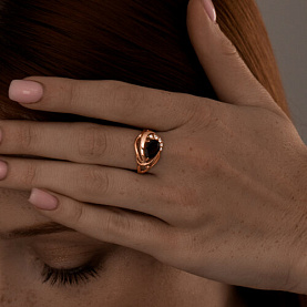 Кольцо SOKOLOV - Серебро 925, Гранат, Фианит (арт. 92012082)