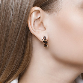 Серьги SOKOLOV - Серебро 925, Раухтопаз (арт. 92021805)