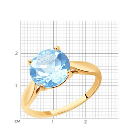 Кольцо SOKOLOV - Золото 585, Топаз (арт. 716625)