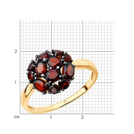Кольцо SOKOLOV - Золото 375, Гранат (арт. 37714096)