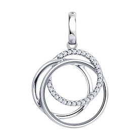 Подвеска Diamant - Серебро 925, Фианит (арт. 94-130-02403-1)