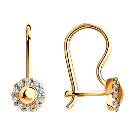 Серьги SOKOLOV - Серебро 925, Фианит (арт. 93020444)