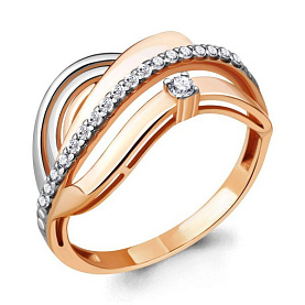 Кольцо Аквамарин - Серебро 925, Фианит (арт. 68764А.6)