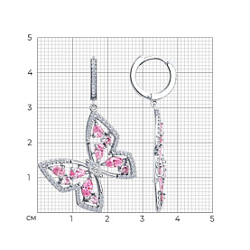 Серьги SOKOLOV - Серебро 925, Фианит (арт. 94026807)