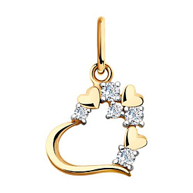 Подвеска SOKOLOV - Золото 375, Фианит (арт. 035535-4)