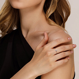 Кольцо SOKOLOV - Золото 375, Фианит (арт. 019279-4)