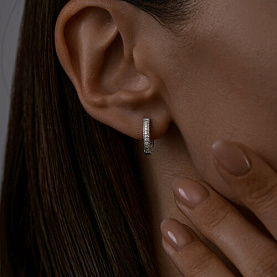 Серьги SOKOLOV - Серебро 925, Фианит (арт. 94026032)