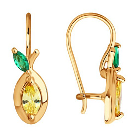 Серьги Diamant - Золото 585, Фианит (арт. 51-120-02857-1)