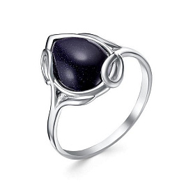 Кольцо Красная пресня - Серебро 925, Авантюриновое стекло (арт. 23312310ав)