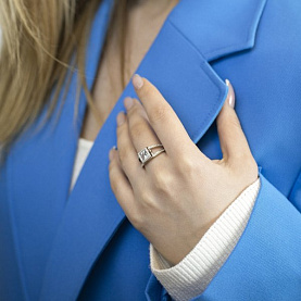 Кольцо POKROVSKY - Серебро 925, Фианит (арт. 1101522-00775)