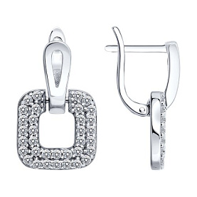 Серьги SOKOLOV - Серебро 925, Фианит (арт. 94027647-91)