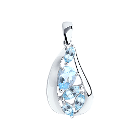 Подвеска SOKOLOV - Серебро 925, Топаз (арт. 92030673)