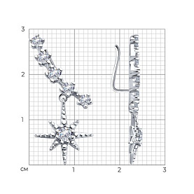 Серьги SOKOLOV - Серебро 925, Фианит (арт. 94025933)