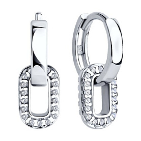 Серьги SOKOLOV - Серебро 925, Фианит (арт. 94026813)