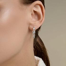 Серьги SOKOLOV - Серебро 925, Фианит (арт. 94027343)