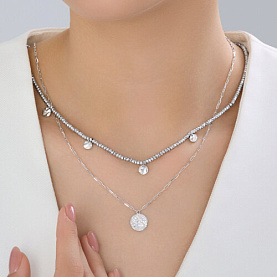 Колье SOKOLOV - Серебро 925, Гематит (арт. 83070074)