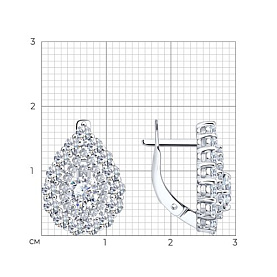 Серьги Diamant - Серебро 925, Фианит (арт. 94-120-02407-1)