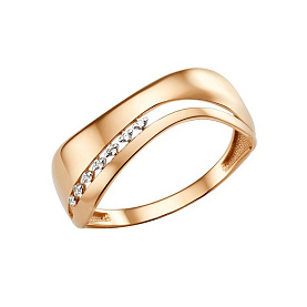 Кольцо ЮФ Династия - Золото 375, Фианит (арт. 014781-5102)