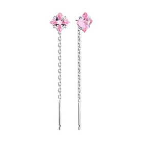 Серьги SOKOLOV - Серебро 925, Фианит (арт. 94027670-91)