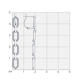 Серьги SOKOLOV - Золото 585, Фианит (арт. 0200381-3)