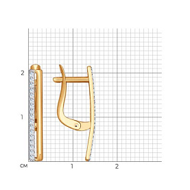 Серьги SOKOLOV - Золото 375, Фианит (арт. 027168-4)