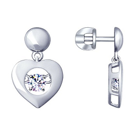 Серьги SOKOLOV - Серебро 925, Фианит (арт. 94022957)