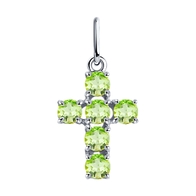 Подвеска SOKOLOV - Серебро 925, Хризолит (арт. 92030717)