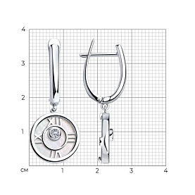 Серьги SOKOLOV - Серебро 925, Перламутр, Фианит (арт. 94023195)