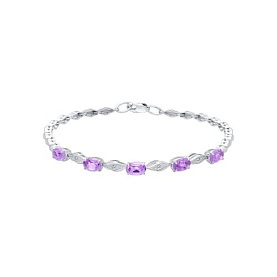 Браслет SOKOLOV - Серебро 925, Аметист, Фианит (арт. 92050096)