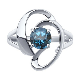 Кольцо SOKOLOV - Серебро 925, Топаз лондон (арт. 92011986)