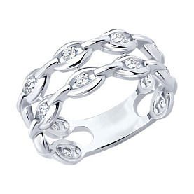 Кольцо SOKOLOV - Серебро 925, Фианит (арт. 94014703)