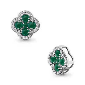 Подвеска Аквамарин - Серебро 925, Агат, Фианит (арт. 2546409А.5)