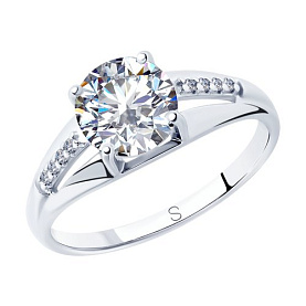 Кольцо SOKOLOV - Серебро 925, Фианит (арт. 94012824)