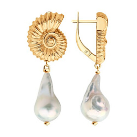 Серьги Diamant - Серебро 925, Жемчуг культивированный (арт. 93-321-00018-1)