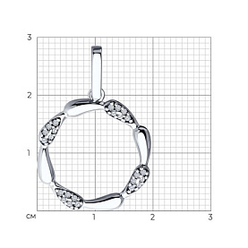 Подвеска Diamant - Серебро 925, Фианит (арт. 94-130-02004-1)
