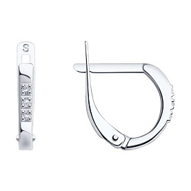 Серьги SOKOLOV - Серебро 925, Фианит (арт. 94020086)