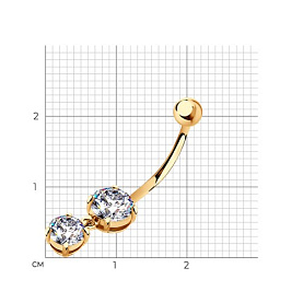 Пирсинг SOKOLOV - Серебро 925, Фианит (арт. 93060004)