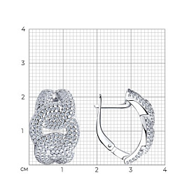 Серьги SOKOLOV - Серебро 925, Фианит (арт. 94025298)