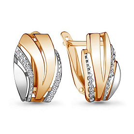 Серьги Аквамарин - Серебро 925, Фианит (арт. 45770А.6)