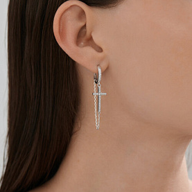 Серьга SOKOLOV - Серебро 925, Фианит (арт. 94170386)