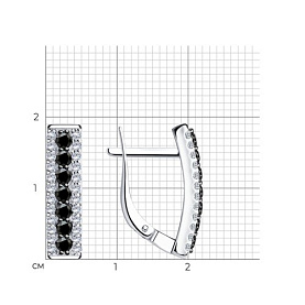 Серьги SOKOLOV - Серебро 925, Фианит (арт. 94021381)