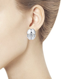 Серьги SOKOLOV - Серебро 925, Фианит (арт. 94024180)